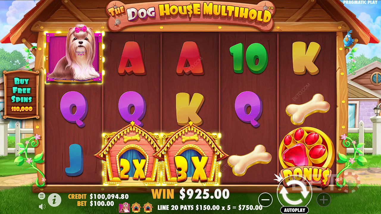 보너스 기능에 대한 설명 The Dog House 멀티홀드 기준 Pragmatic Play