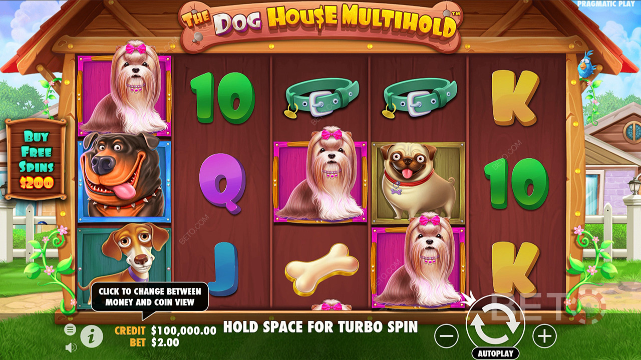 플레이 방법 Pragmatic Play 의 The Dog House 멀티홀드