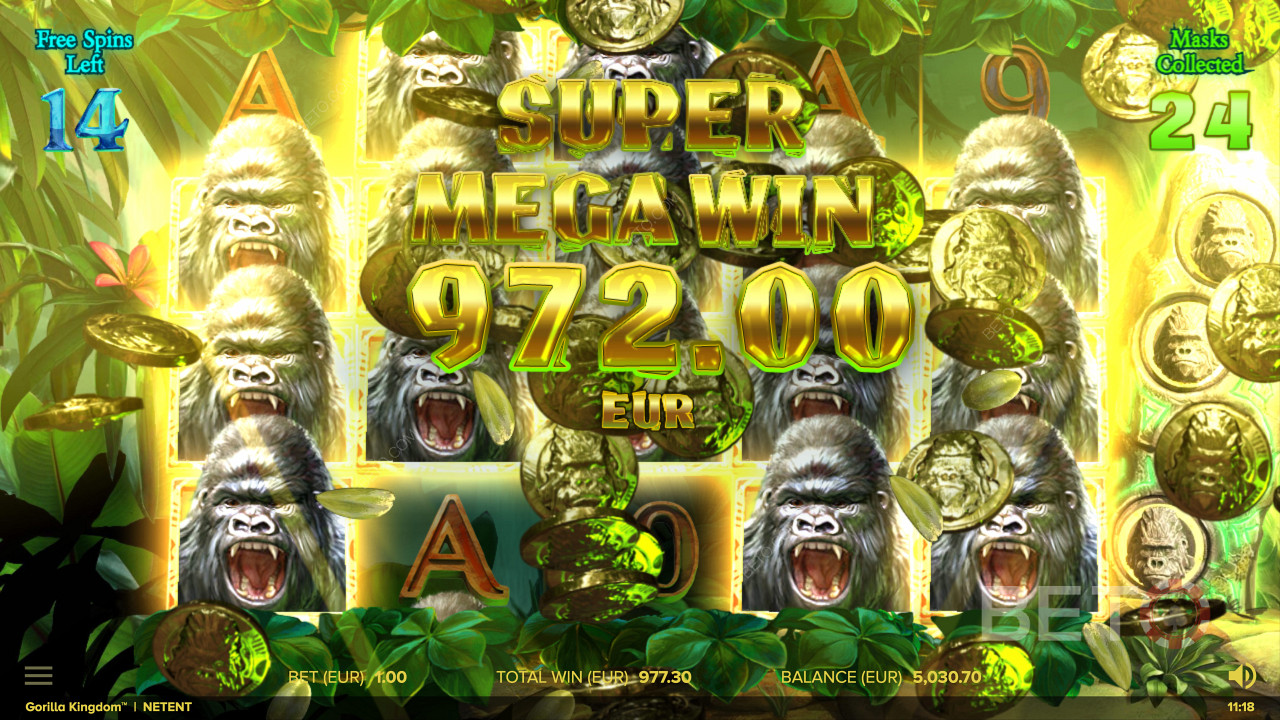 Gorilla Kingdom 온라인 슬롯에서 슈퍼 메가 당첨 달성하기