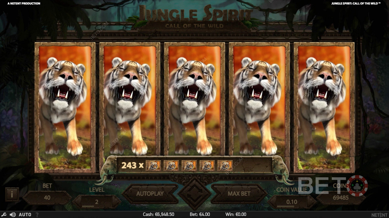 Jungle Spirit: Call of the Wild 에서 자유 회전 중 최고 승리