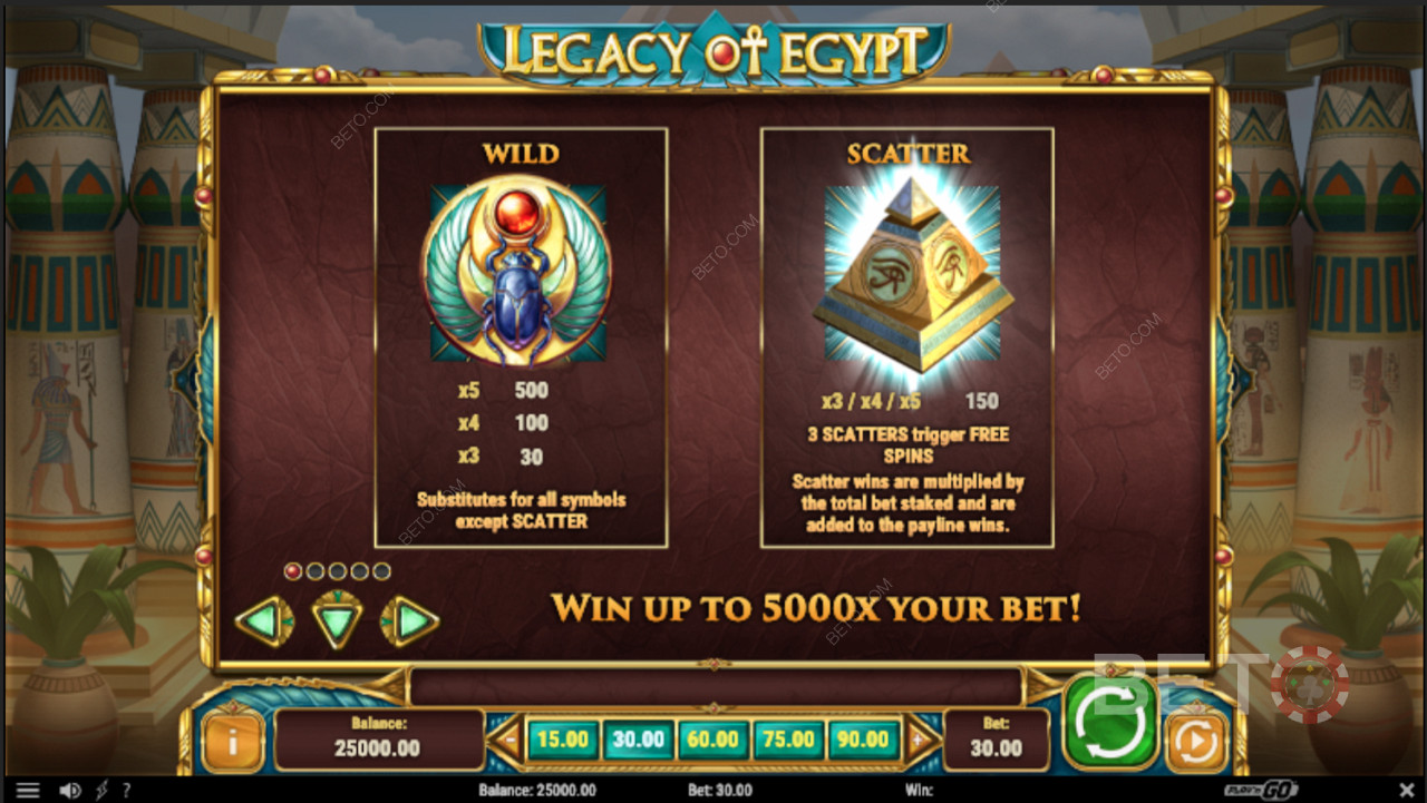 Legacy Of Egypt 다른 특수 기능