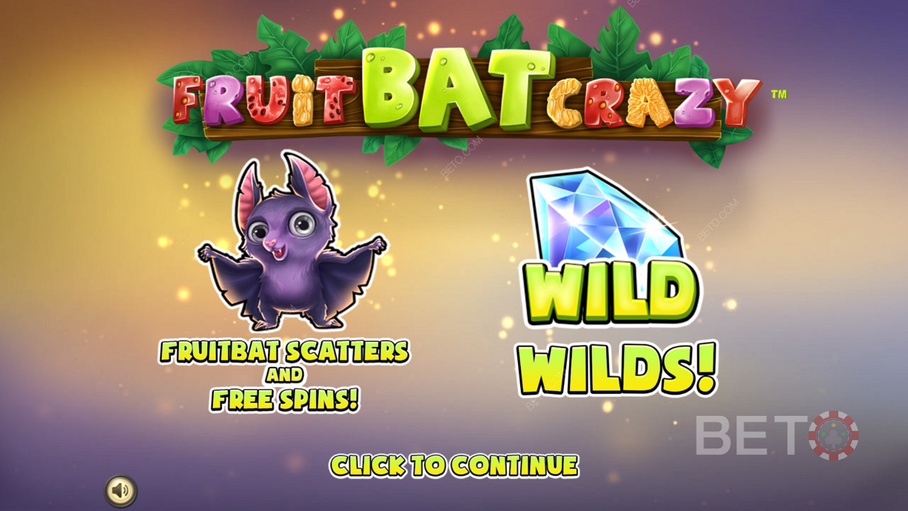 Fruit Bat Crazy - 귀여운 과일 박쥐가 Wild, Scatters 및 Free Spins와 함께 많은 재미를 줍니다.