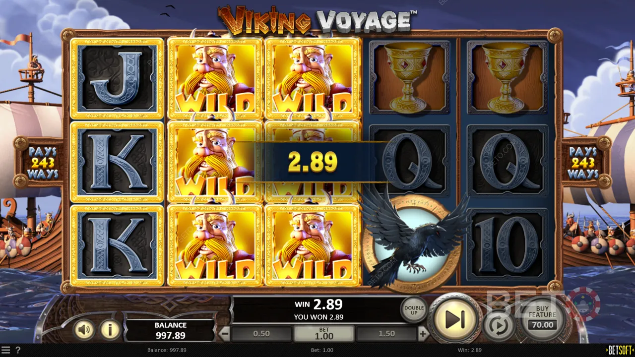 Viking Voyage 비디오 슬롯의 게임 플레이