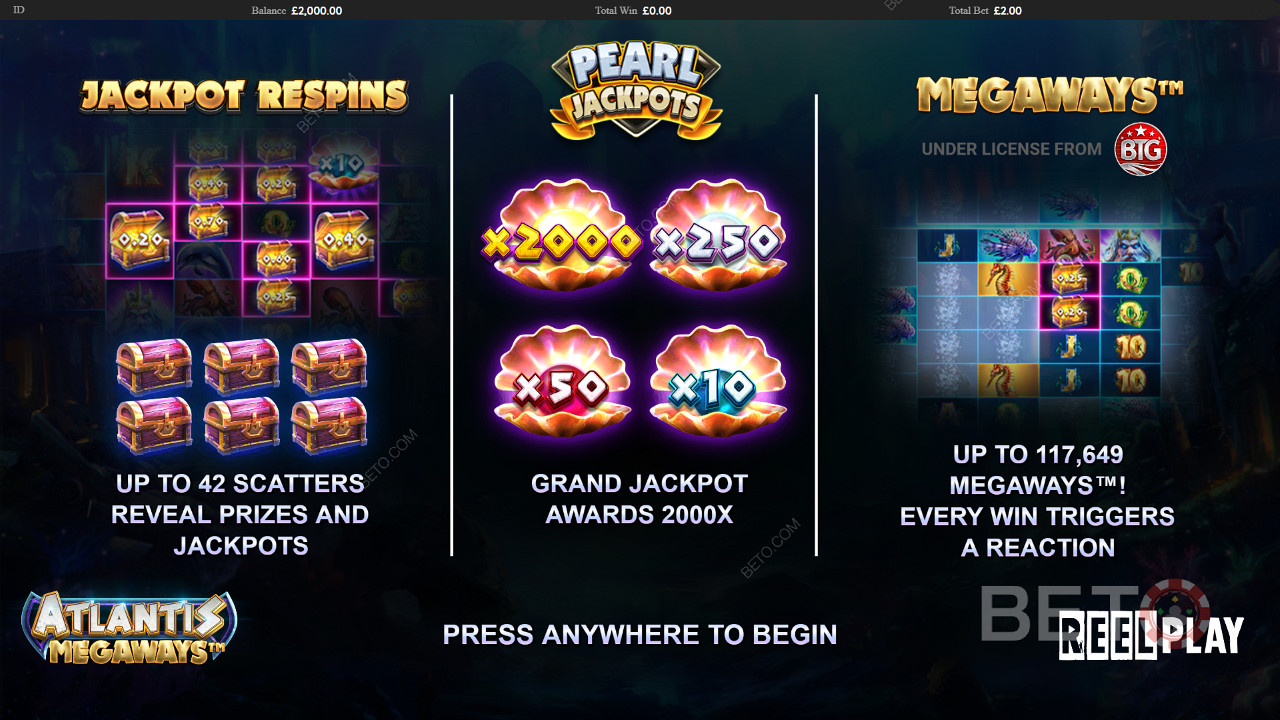Jackpot Respins와 같은 여러 가지 보람 있는 기능을 즐기십시오.