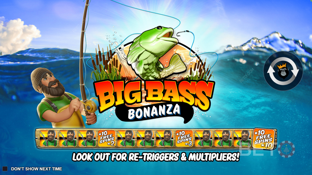 Big Bass Bonanza 의 멋진 인트로 화면