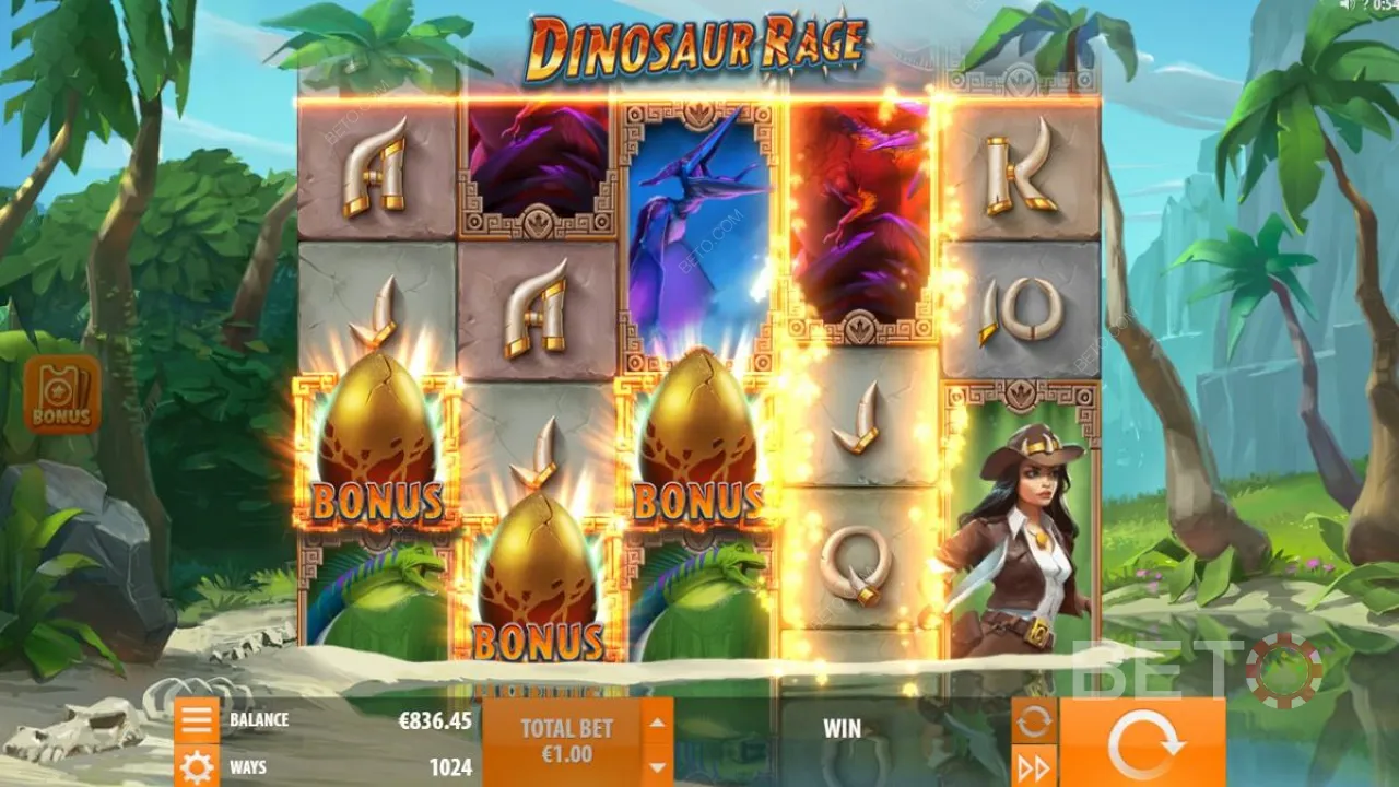 Dinosaur Rage 의 전문적인 디테일 애니메이션 및 게임 플레이