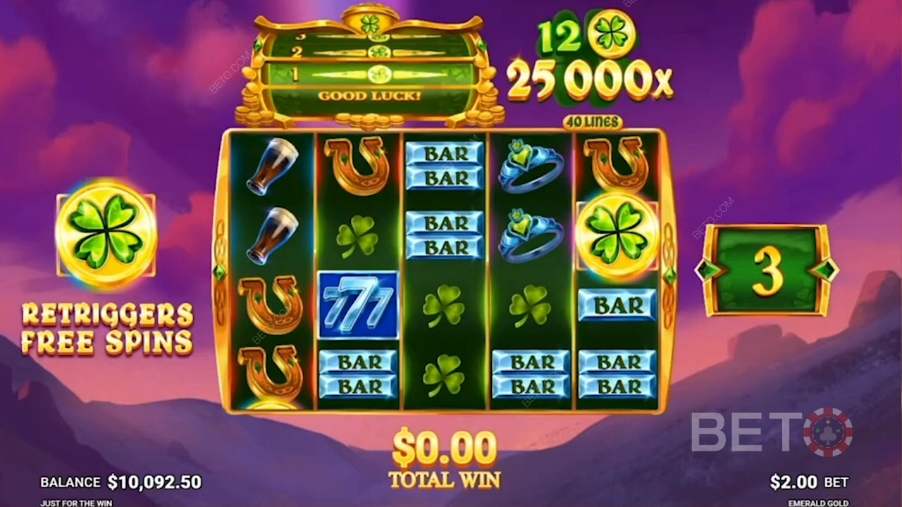Emerald Gold 슬롯의 무료 스핀