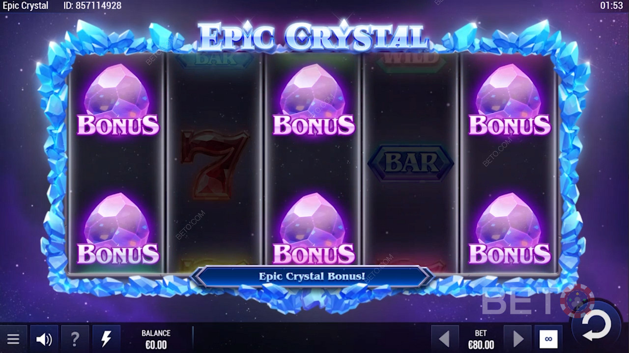 Epic Crystal 의 보너스 라운드 시작