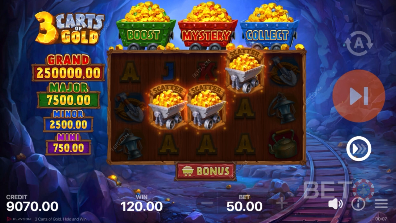 3 Carts of Gold: Hold and Win 무료 플레이