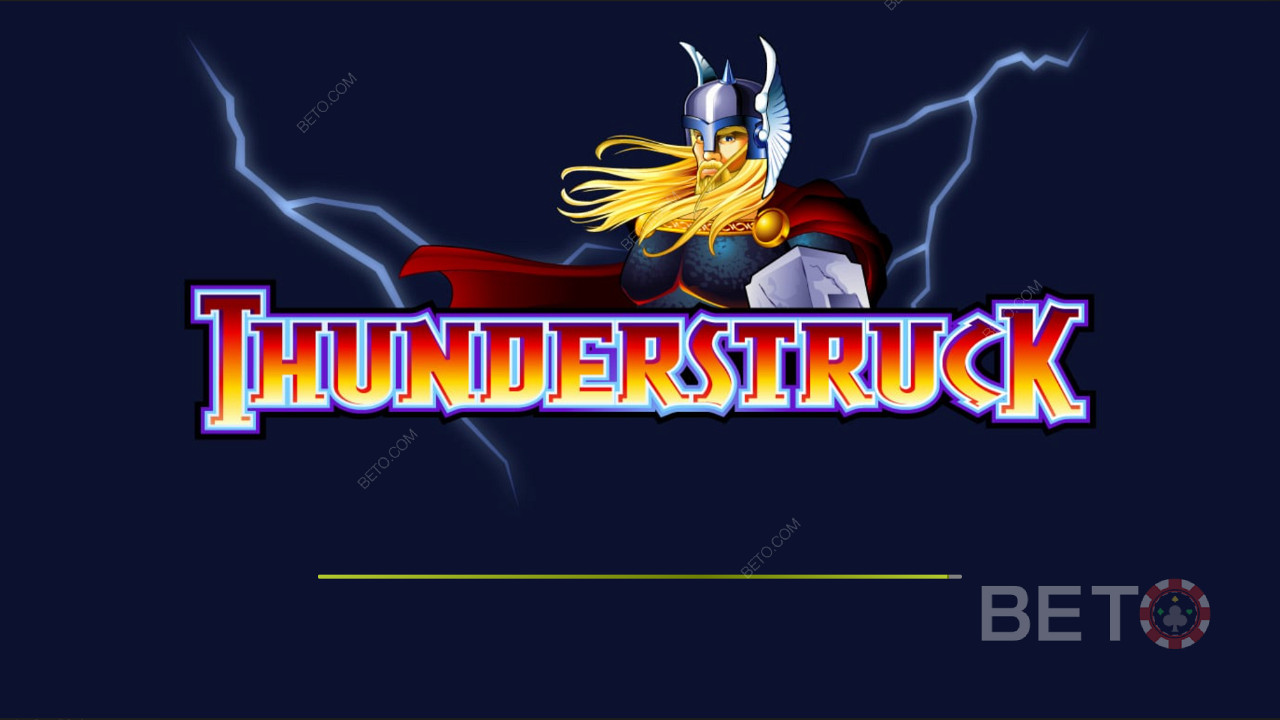 Thunderstruck 의 어두운 테마 소개 화면