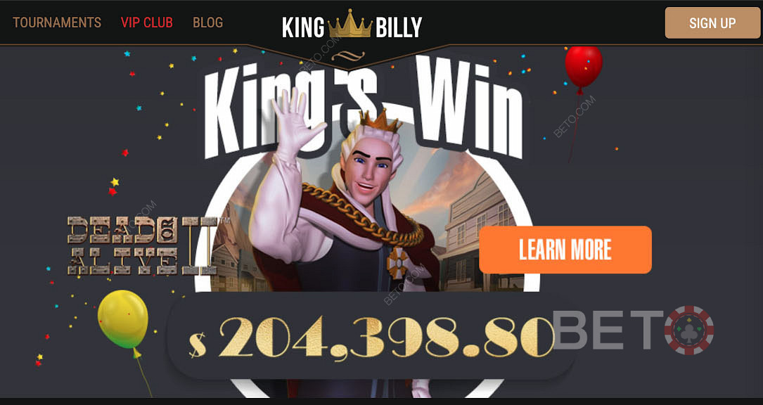 King Billy Casino에서 인기 있는 슬롯을 플레이하여 큰 승리를 거두세요