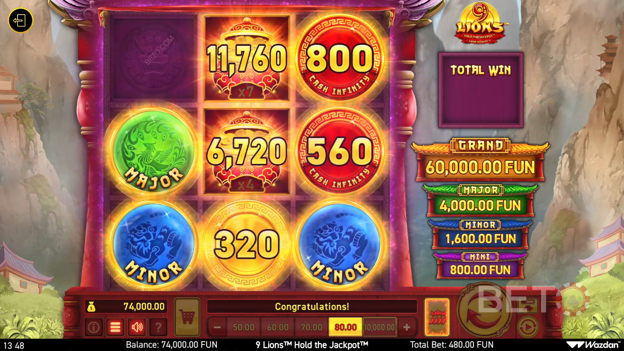 9 Lions Hold the Jackpot 무료 플레이