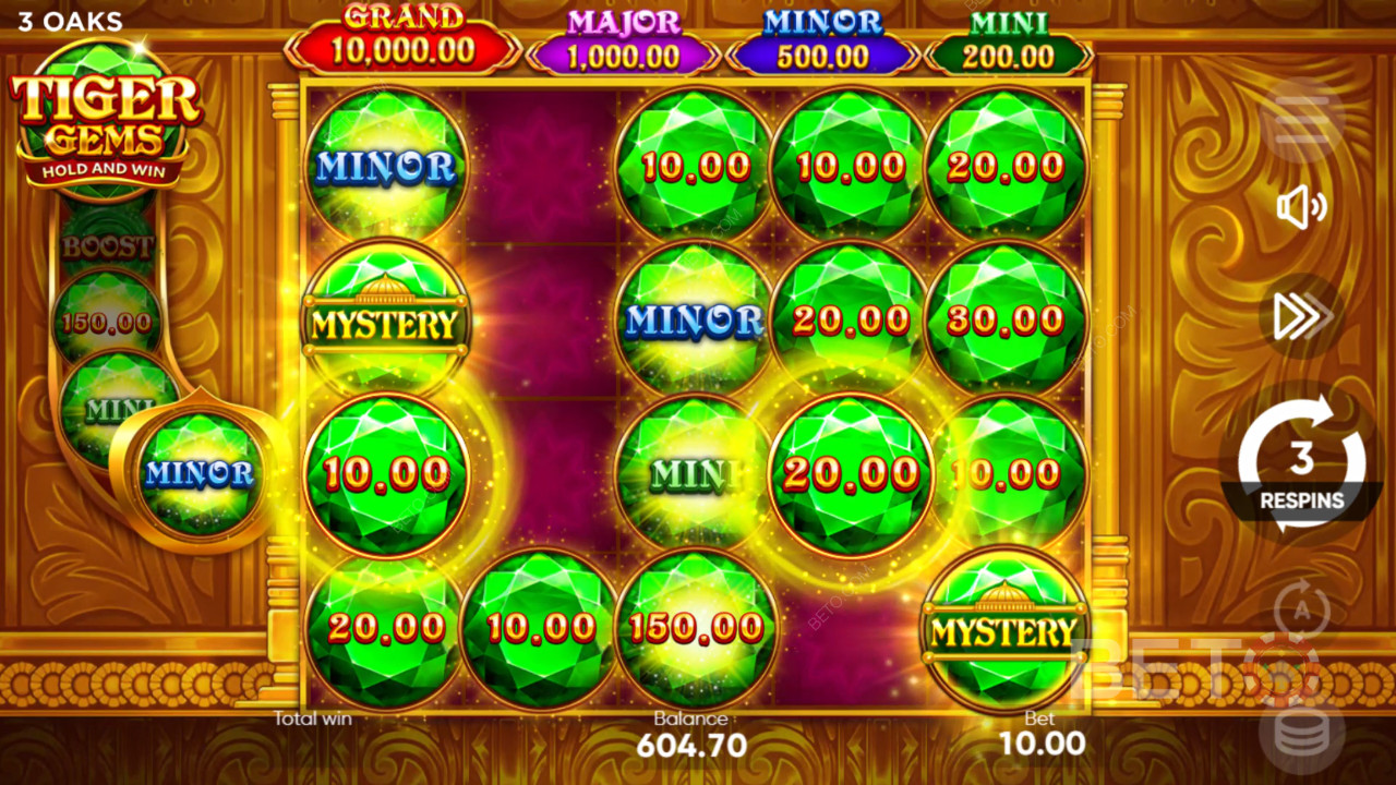 3 Oaks Gaming의 타이거 젬 플레이 방법