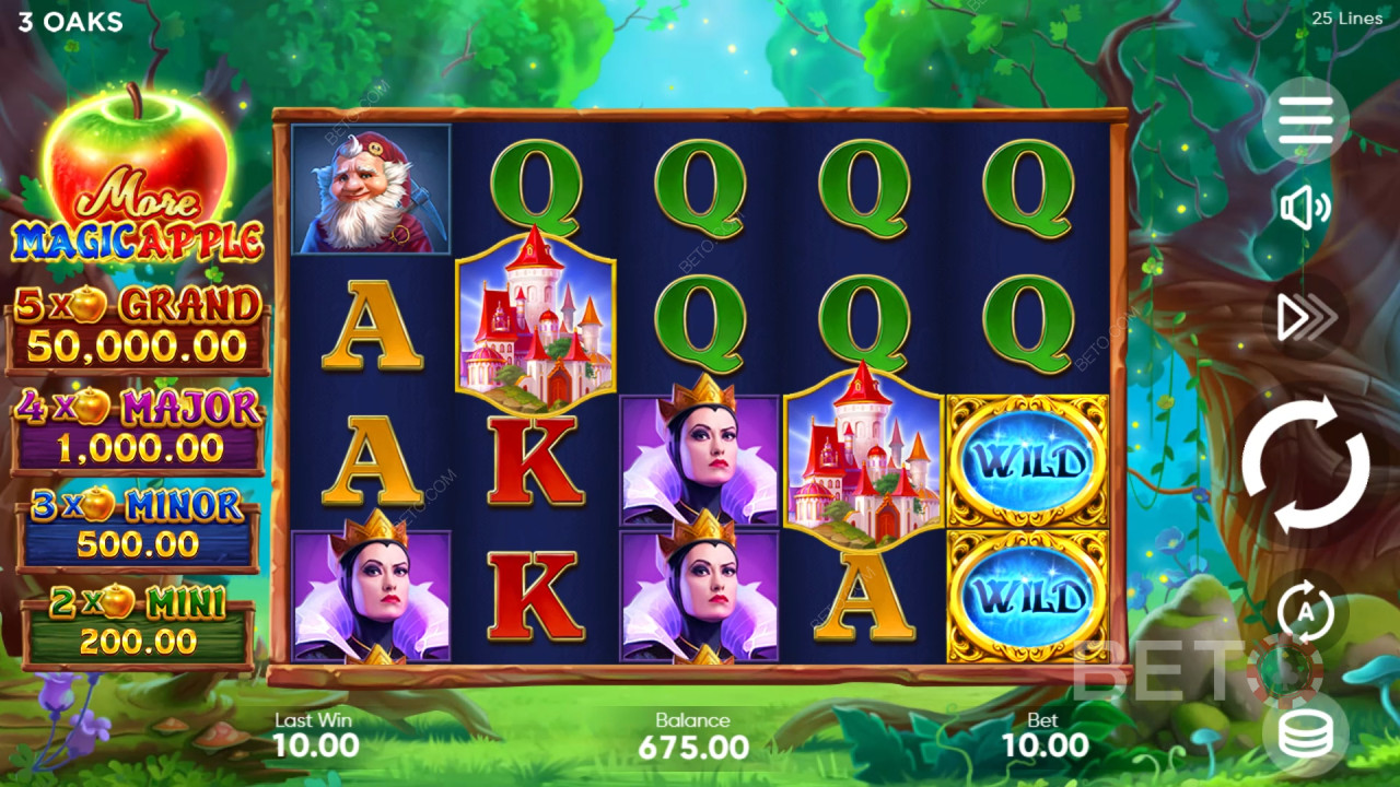 3 Oaks Gaming의 더 매직 애플에서 설명하는 보너스 기능