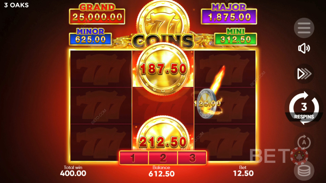 3 Oaks Gaming의 777 코인 플레이 방법