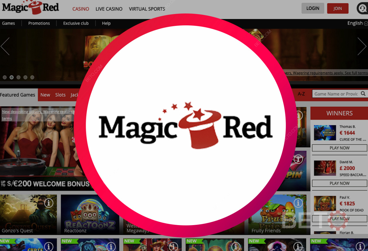 Magic Red 온라인 카지노 - 사용자 친화적인 웹사이트
