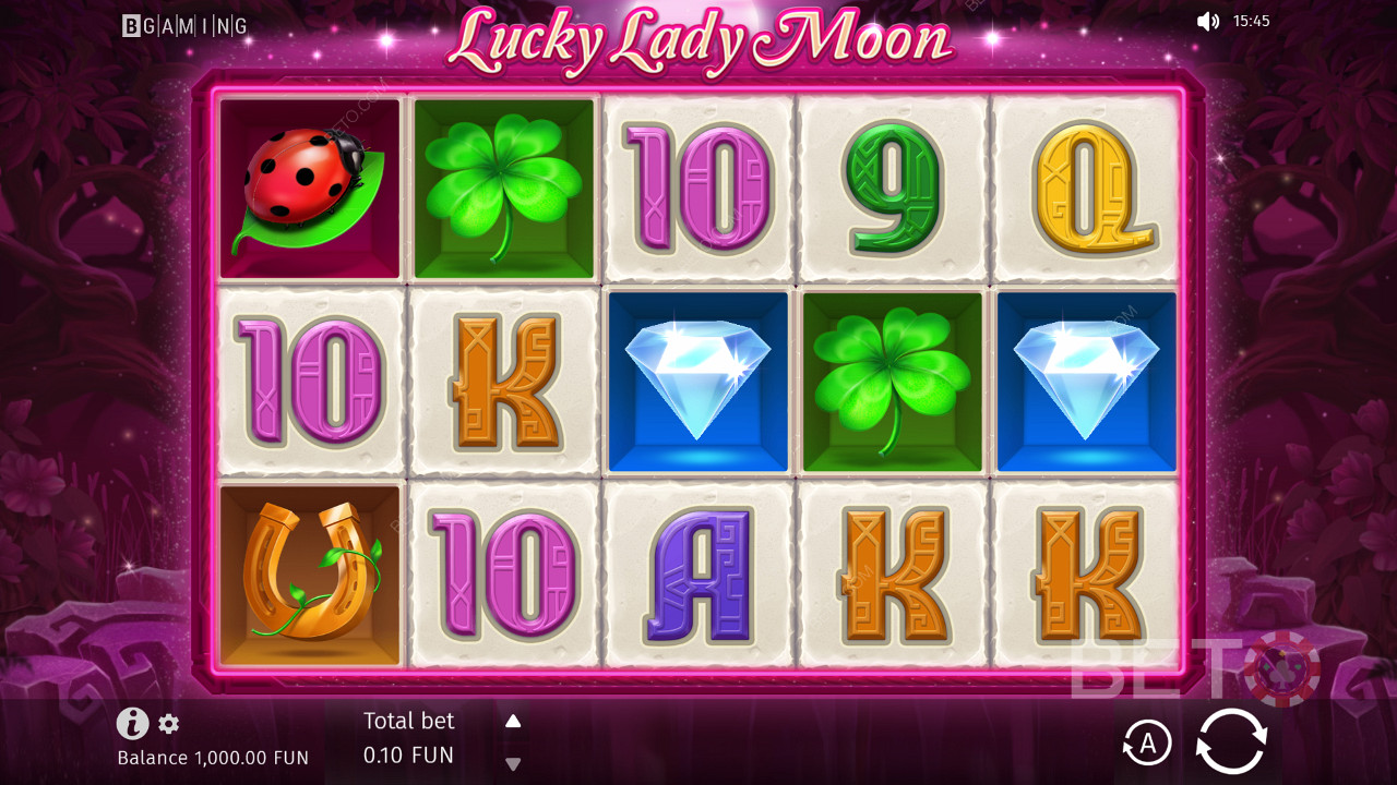 Lucky Lady Moon 에서 모든 다이아몬드를 탐색하고 엄청난 금액을 획득하세요.