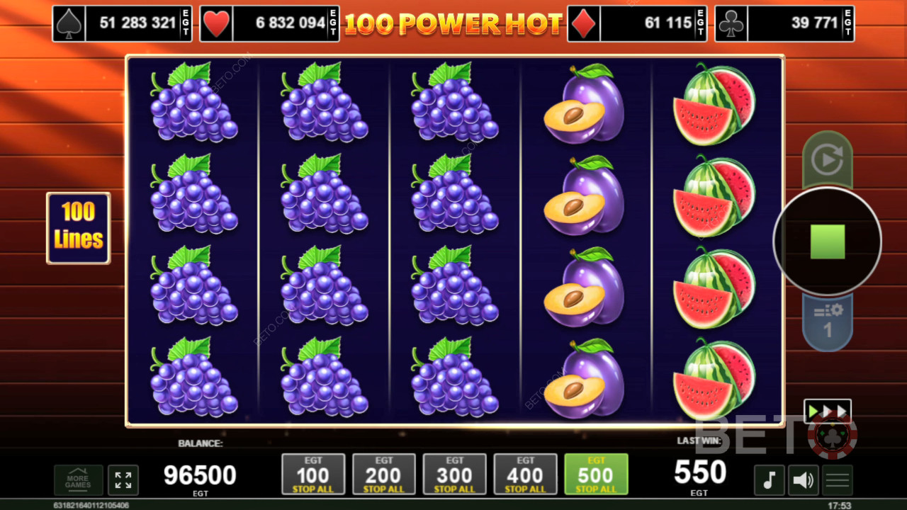 100 Power Hot 무료 플레이