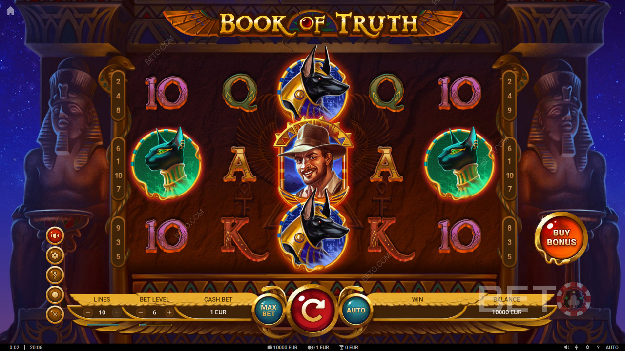 Book of Truth 확장 기호가 있는 두 가지 유형의 프리 스핀이 있는 비디오 슬롯