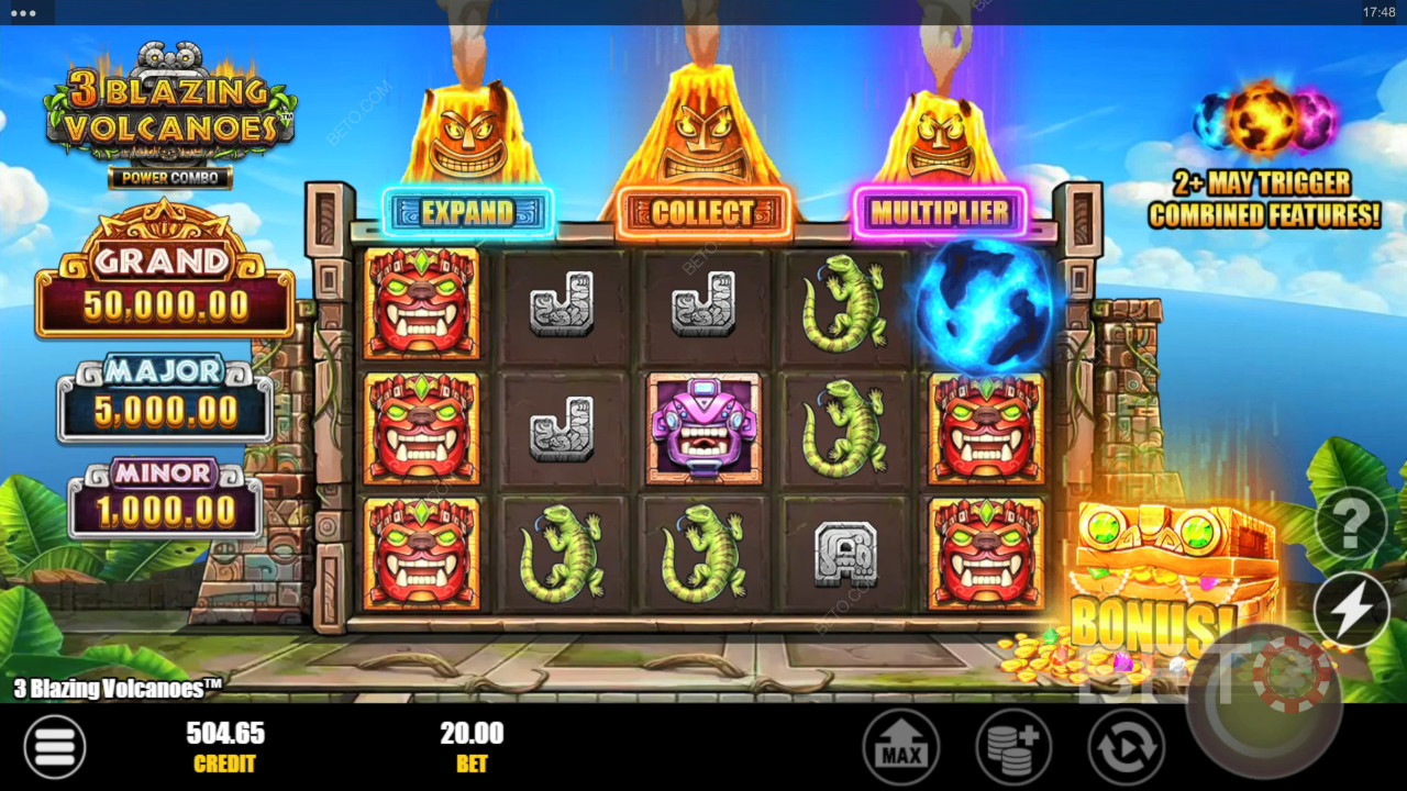 3 Blazing Volcanoes Power Combo 무료 플레이