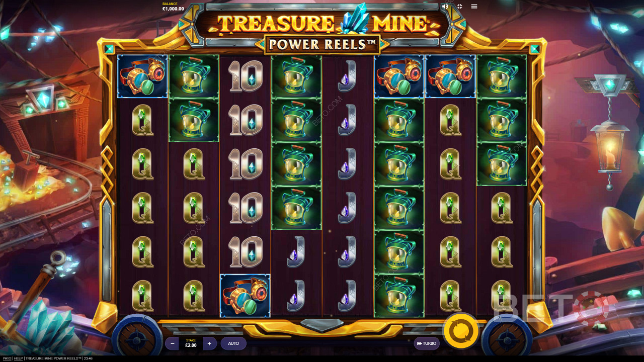 Treasure Mine Power Reels 온라인 슬롯에서 멋진 테마와 그래픽을 즐기십시오