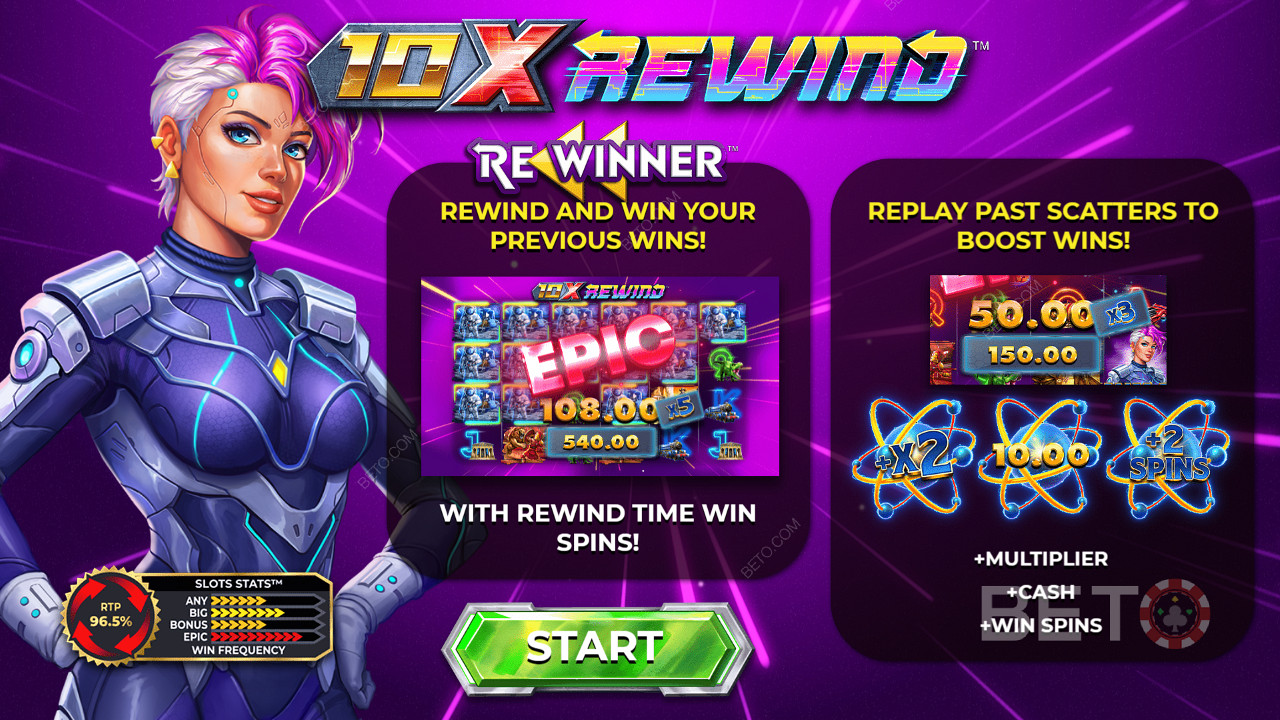 10x Rewind 에서 도박 모험 시작하기