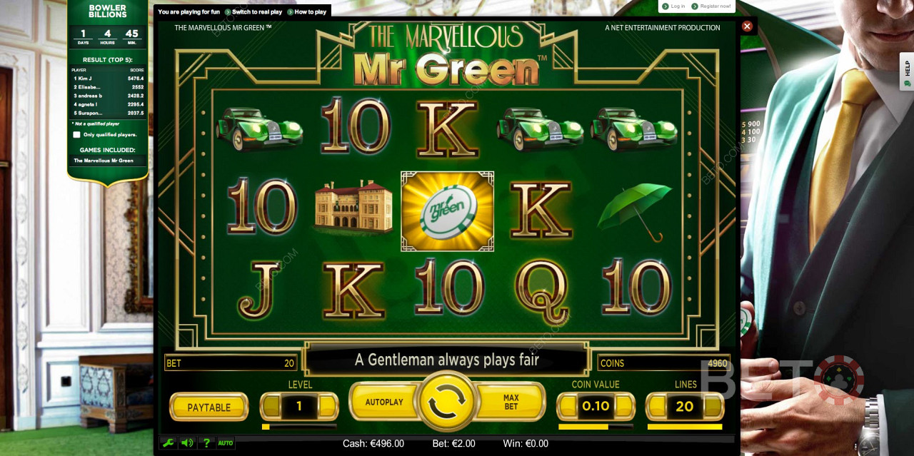 온라인 슬롯을 플레이하기에 가장 좋은 온라인 장소는 Mr Green 게임 사이트입니다.