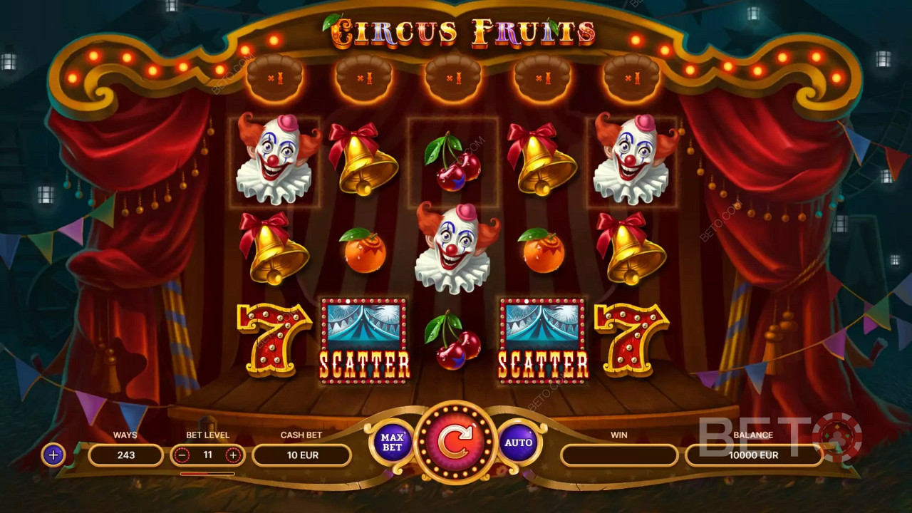 TrueLab의 혁신적인 Circus Fruits 비디오 슬롯