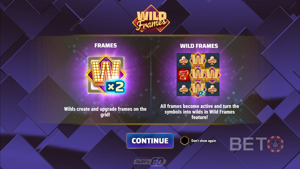 Wild Frames 시작 및 보너스 기능에 대한 정보