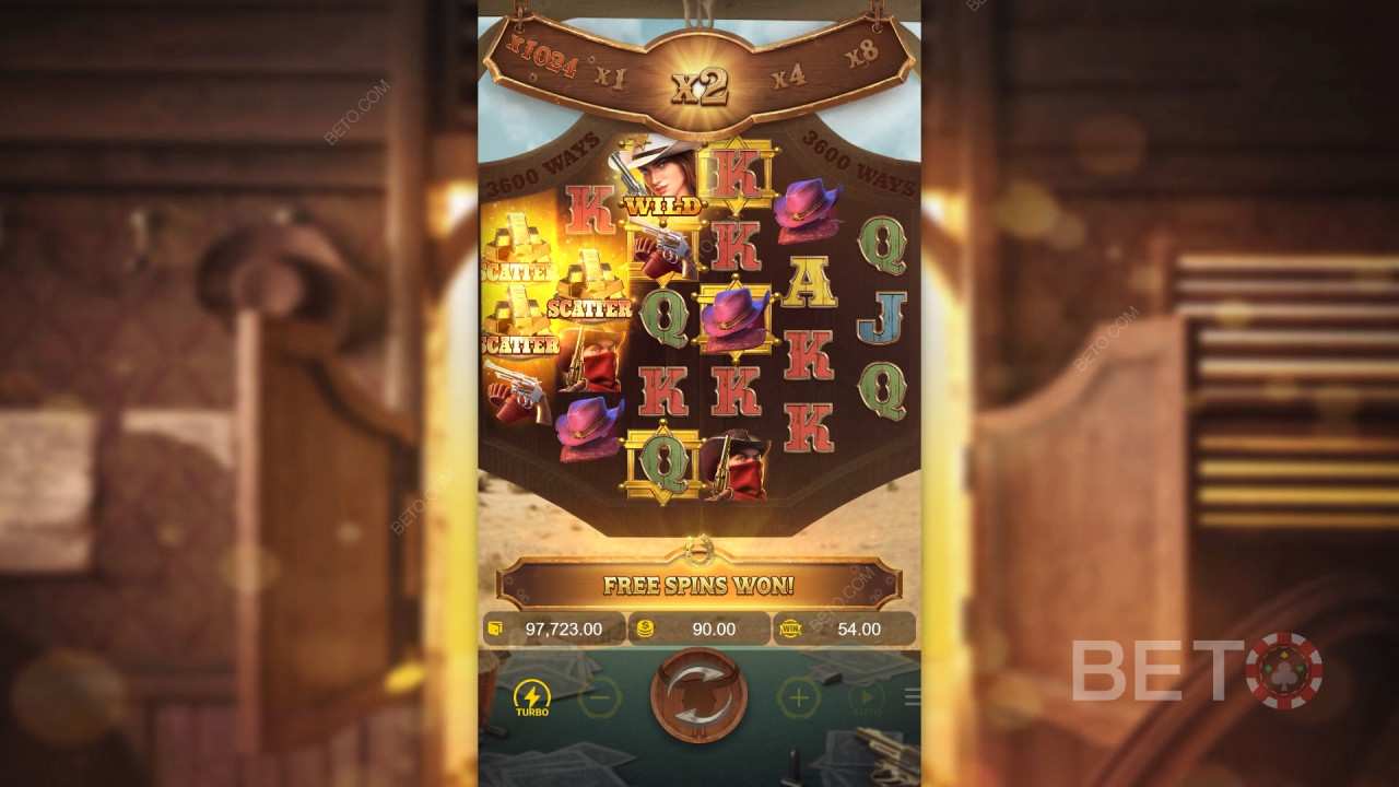 야생 Bounty Showdown 에서 설명하는 보너스 기능 PG Soft