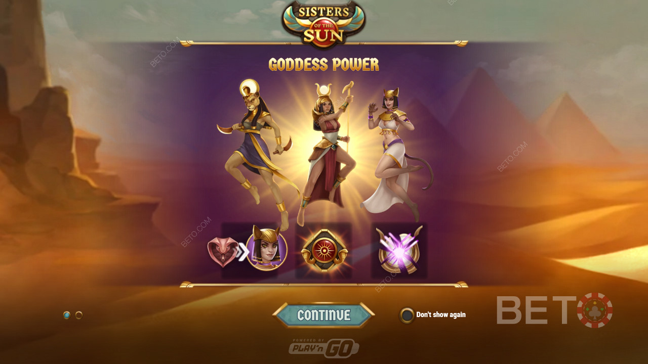 Goddess Power 기능을 통해 무승부 스핀을 우승 스핀으로 변환