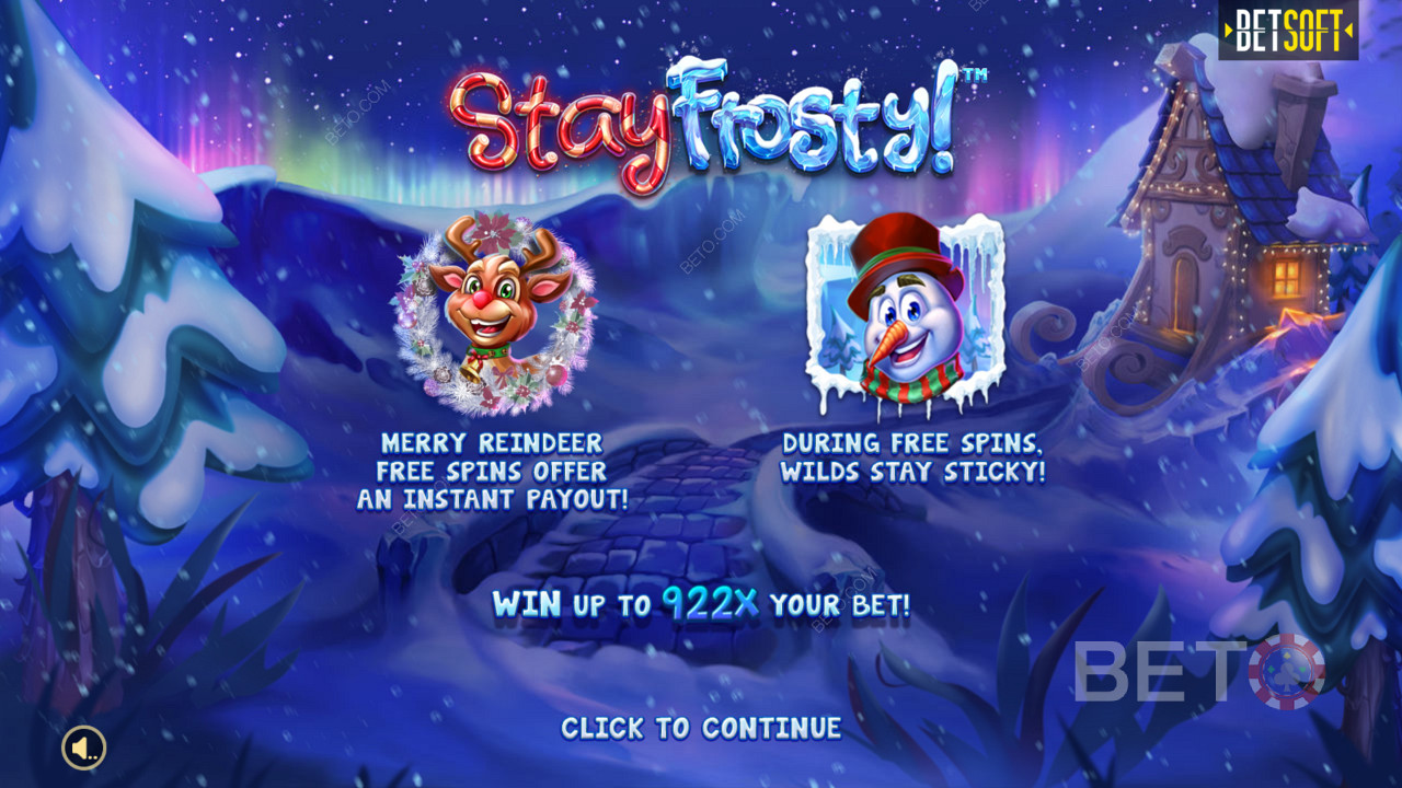 Stay Frosty 의 인트로 화면! Merry Reindeer Free Spins & 922x 베팅의 최대 승리!