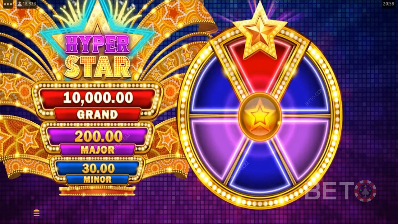 플레이어는 Jackpot Bonus를 통해 3개의 Jackpot 상품 중 1개를 무작위로 획득할 수 있습니다.
