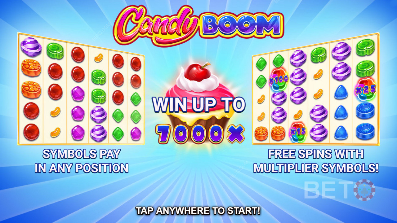 Candy Boom 에서 게임 세션 시작하기