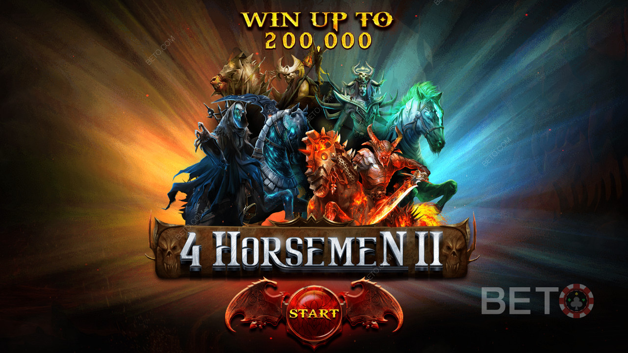 4 Horsemen 2 슬롯의 운명의 세계에서 영광의 말을 타십시오.