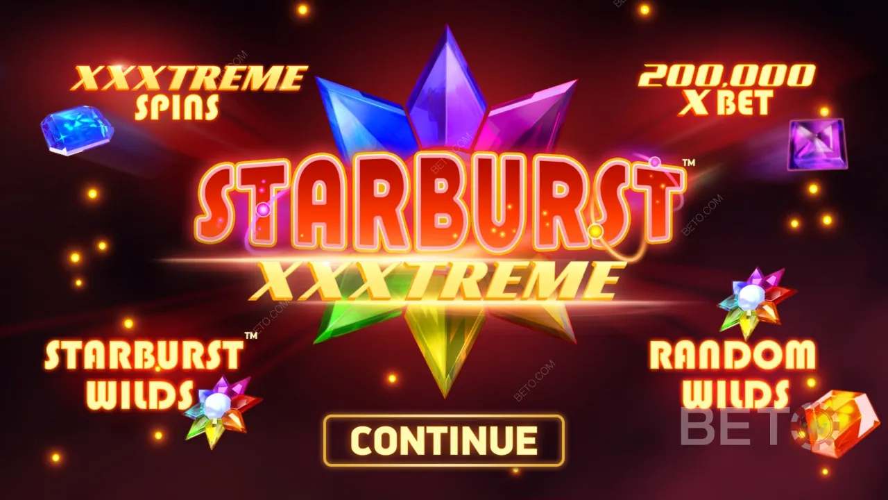 Starburst XXXtreme 비디오 슬롯의 게임 플레이