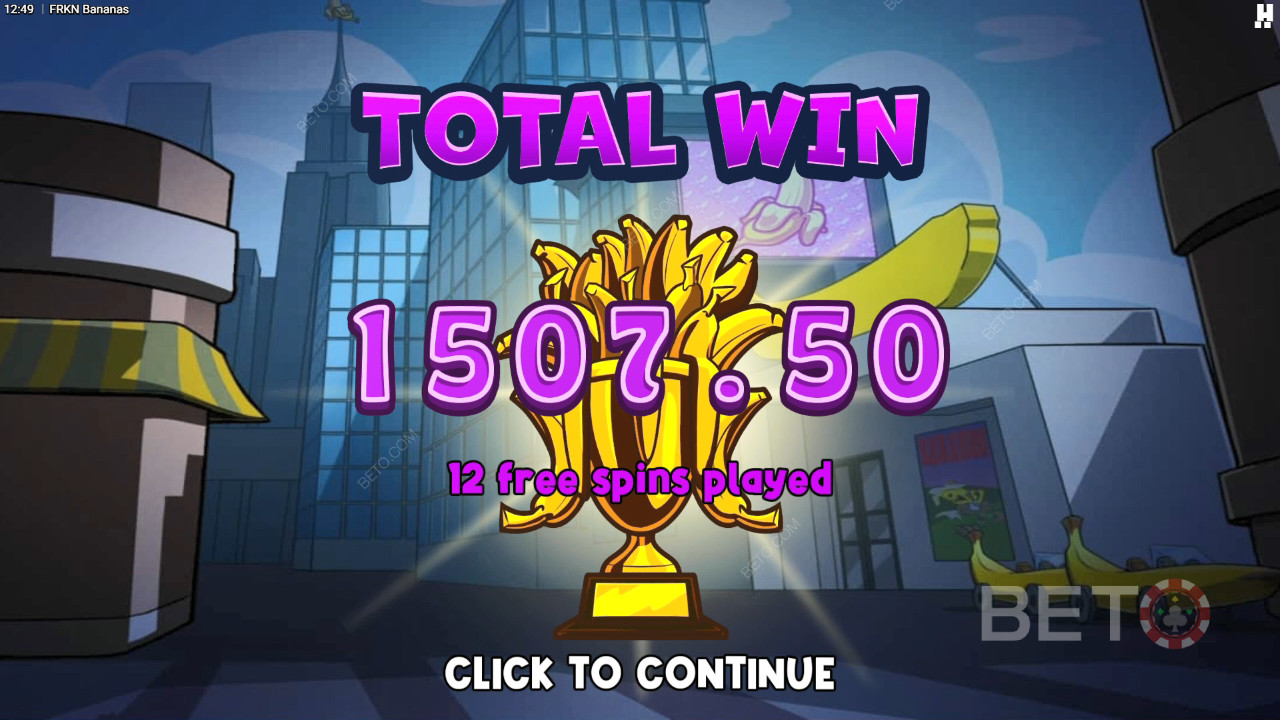 FRKN 바나나 온라인 슬롯에서 베팅 금액의 10,000배를 획득하세요!