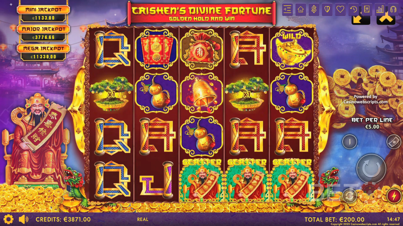 Caishen의 Divine Fortune BETO 슬롯의 리뷰