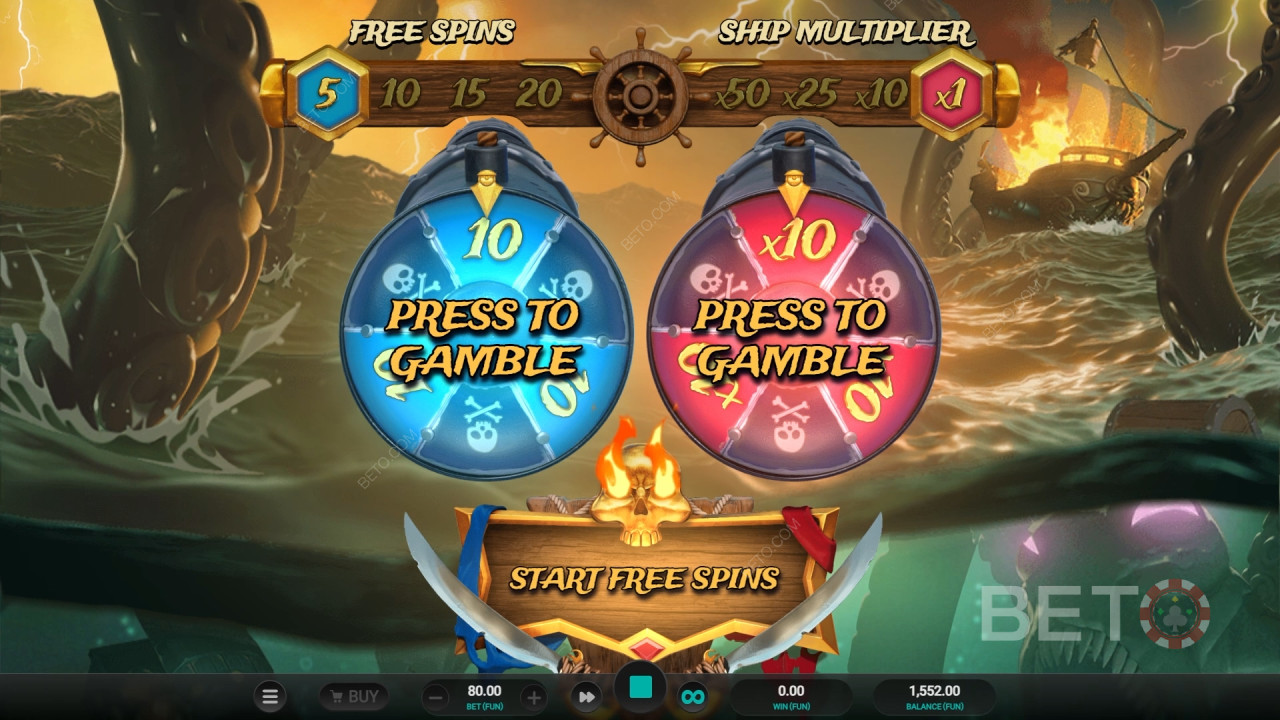 크라켄의 만에서 설명하는 보너스 기능 Relax Gaming