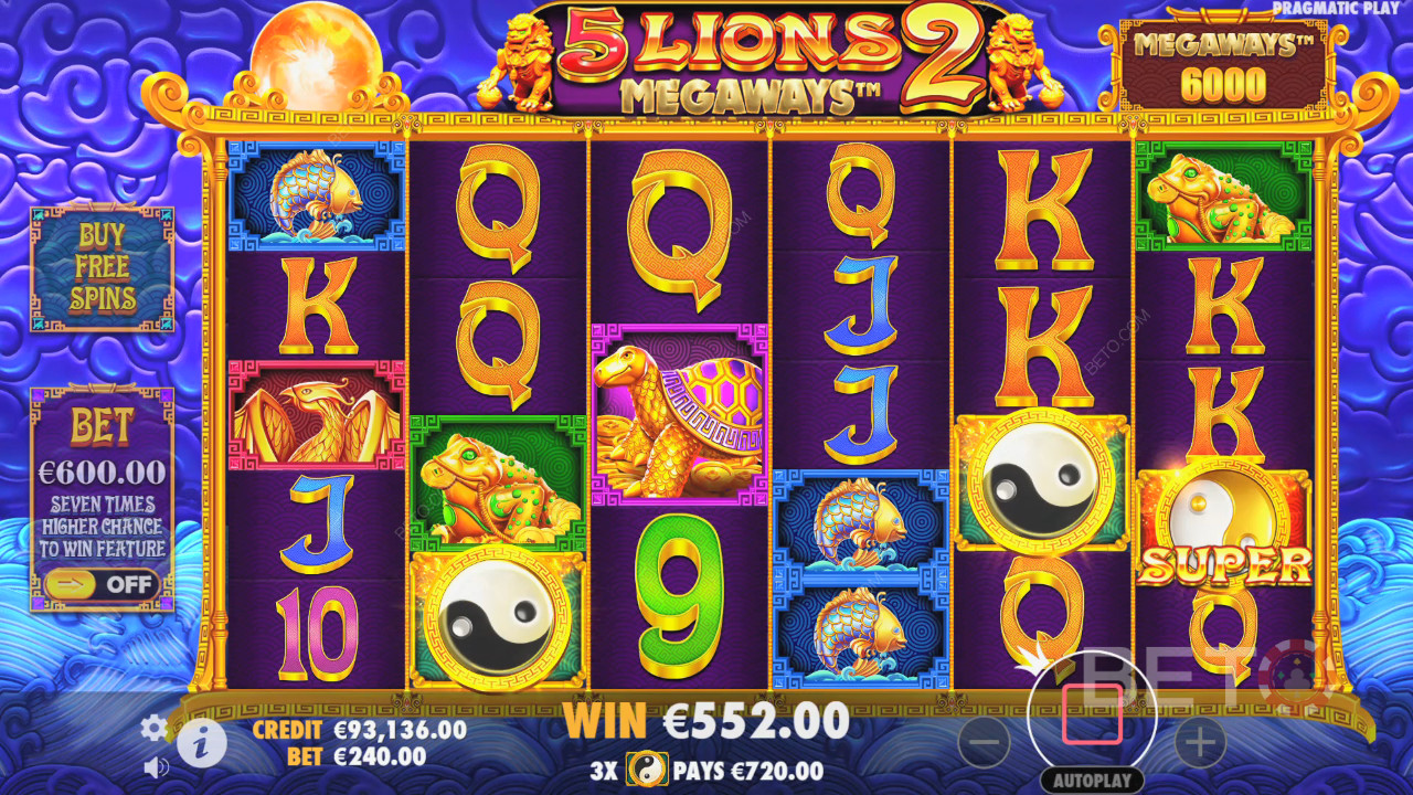 5 Lions Megaways 2 베토 슬롯의 리뷰