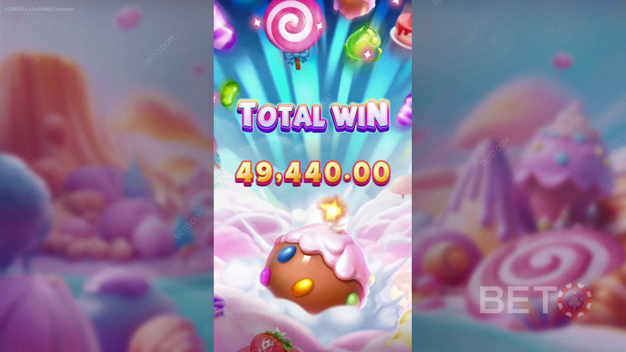팝팝 캔디 1000 슬롯 온라인에서 베팅 금액의 25,000배를 획득하세요!