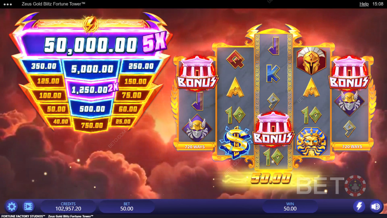 Zeus Gold Blitz Fortune Tower 무료 플레이
