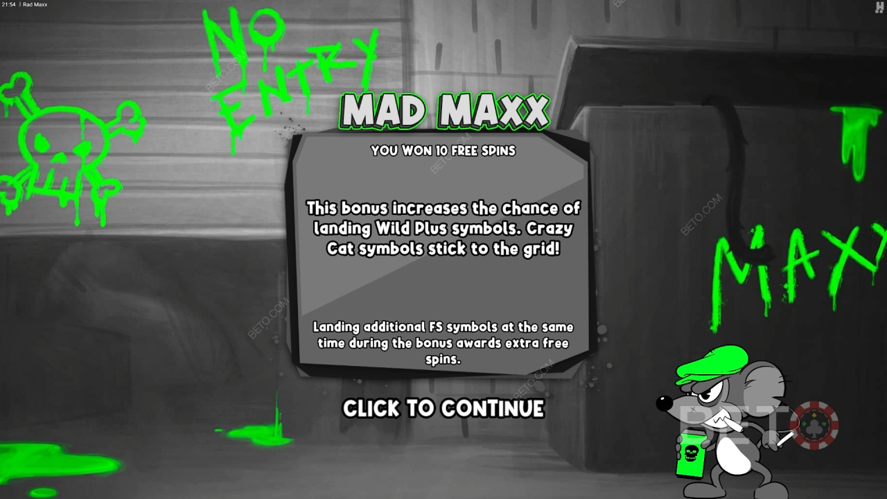 Rad Maxx의 보너스 기능에 대한 설명은 다음과 같습니다. Hacksaw Gaming