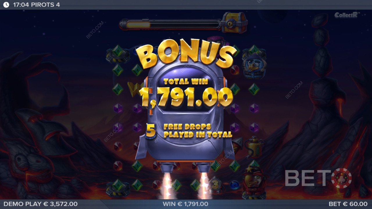 Pirots 4 슬롯에서 베팅 금액의 10,000배를 획득하세요!