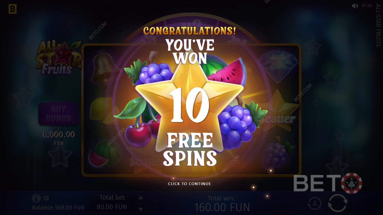 올스타 과일의 보너스 기능에 대한 설명은 다음과 같습니다. BGAMING