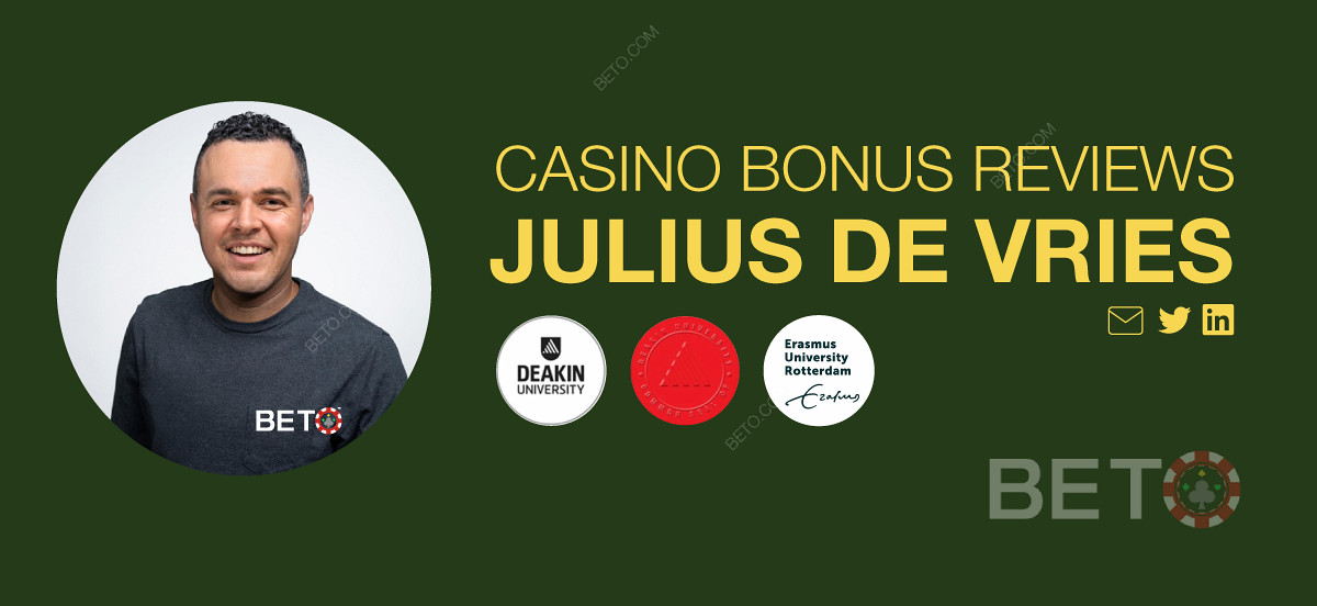 줄리어스 드 브리스는 공인 도박 전문가이자 작가입니다.
