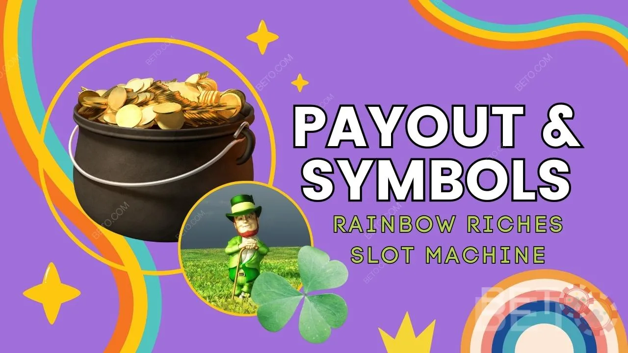 Rainbow Riches 게임의 지급금 및 기호 설명