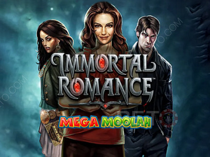 Immortal Romance Mega Moolah 프로그레시브 슬롯을 무료로 플레이하세요.